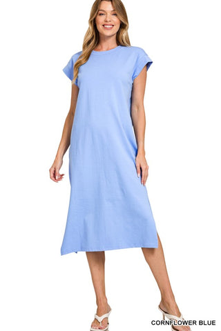 Round Neck Midi Dress