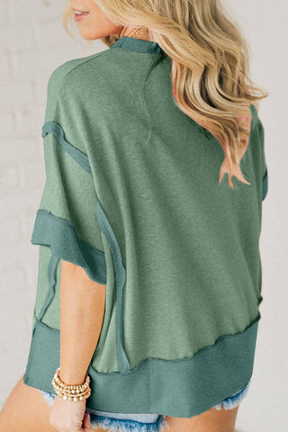 Colorblock Reverse Seam Summer Top