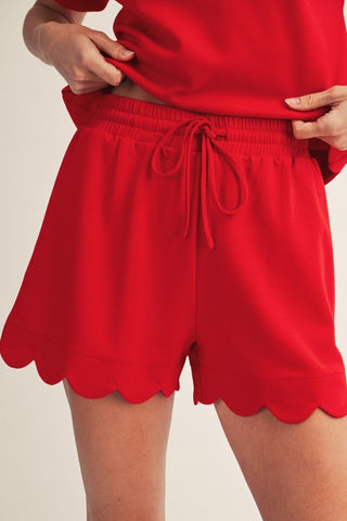 Scallop Hem Detail Top/Short Set