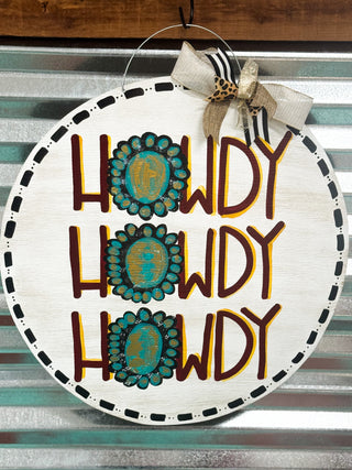 HOWDY Door Hanger