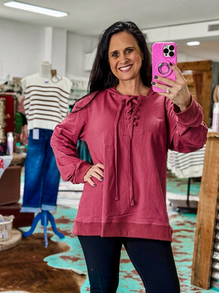 Women's Washed Hooded Top