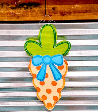 Carrot with Blue Bow Hanger