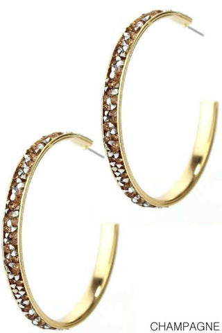 Crystal Hoop Earrings