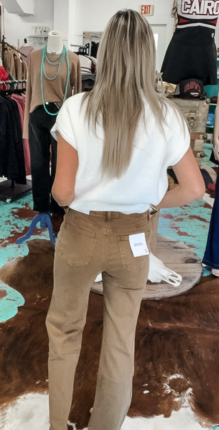 Acid Cutoff Straight Pants NEW