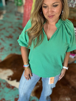 Elegant Puff Sleeve Top