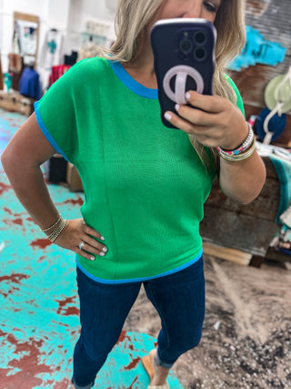 Contrast Sweater Top