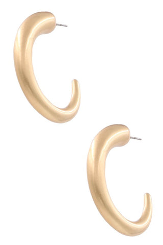 Crescent Open Hoop Earrings