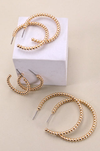 Ball Trio Hoop Earrings