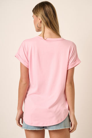 V-neck Pocket Dolman Top