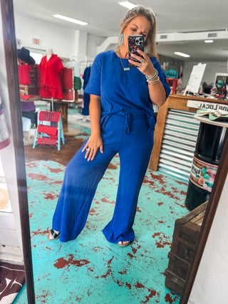 Cotton Slub Tee and Pant Set
