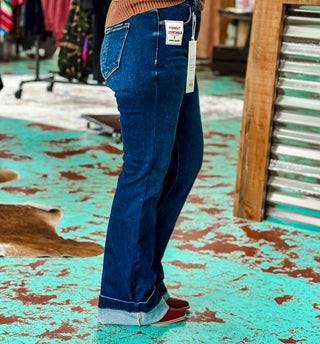 Tummy Control Mid Rise Flare Jeans