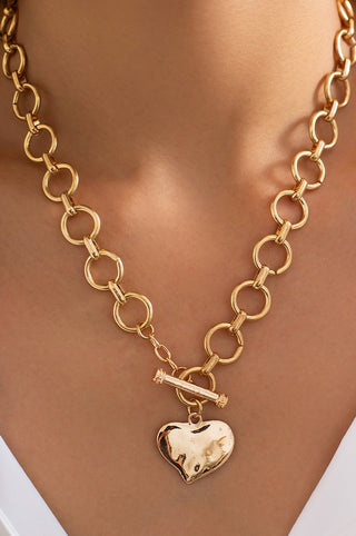 Hammered HeartToggle Necklace
