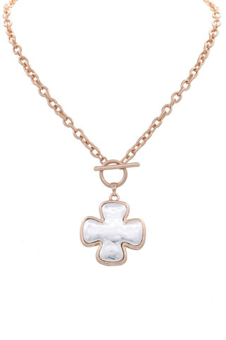 Toggle Chain Linked Cross Necklace
