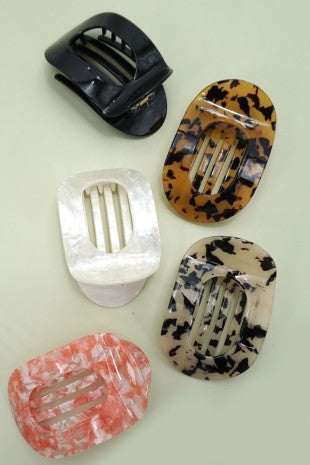 Jumbo Lay Flat Oval Hari Claw Clips