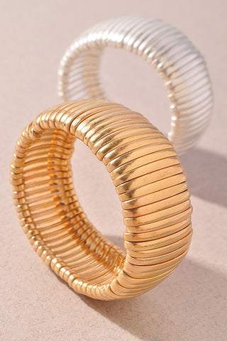 Ribbed Bangle Bracelet