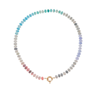 Natural Stone Semi-Precious Glass Mixed Necklace