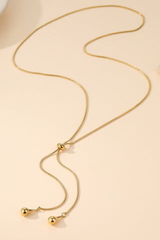 Teardrop Y Necklace