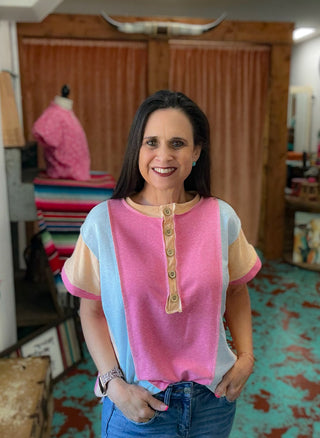 Playful Pastel Top