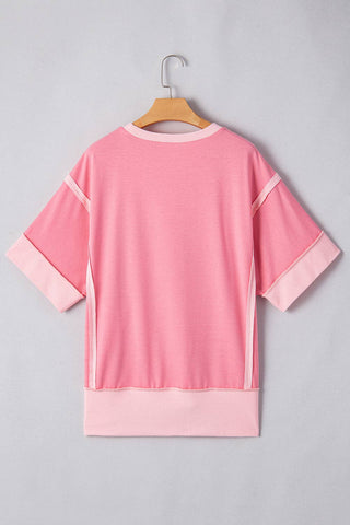 Colorblock Reverse Seam Summer Top