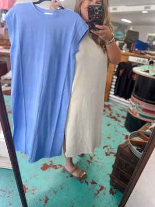 Round Neck Midi Dress