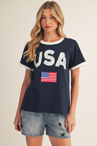USA Graphic Casual T Shirt