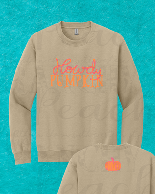 Howdy Pumpkin Crew Neck Sweatshirt