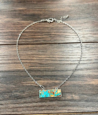 Gemstone Bar Necklace