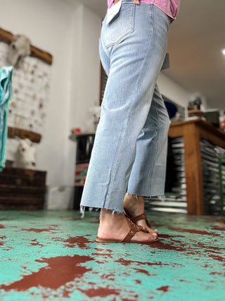 High Rise Slim Cropped Leg Jeans