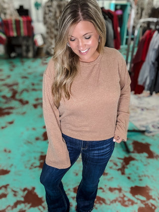 Taupe Sweater Top