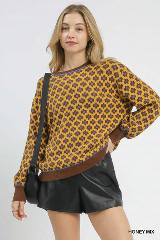 Abstract Leo Printed Sweater