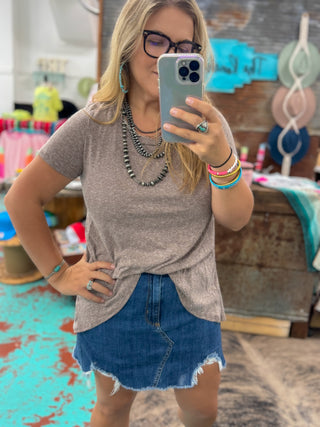 Taupe Simple Top