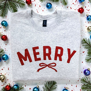 Merry Red Bow Sweatshirt