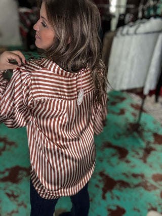 Dusty Rose Button Down Blouse