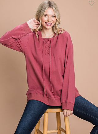 Women's Washed Hooded Top