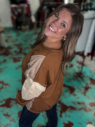 Cable Knit Combo Pocket Top