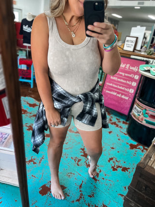Ribbed Seamless Bodysuit Romper