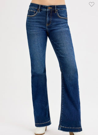 Tummy Control Mid Rise Flare Jeans