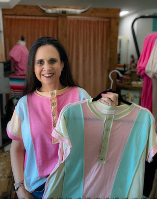 Playful Pastel Top