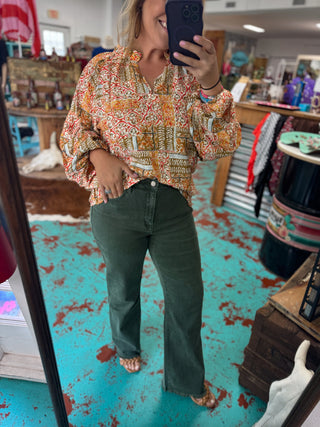 Acid Cutoff Straight Pants