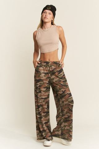 Army Camo Wide Leg Pants