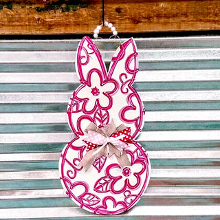 Pink Swirl Bunny Hanger