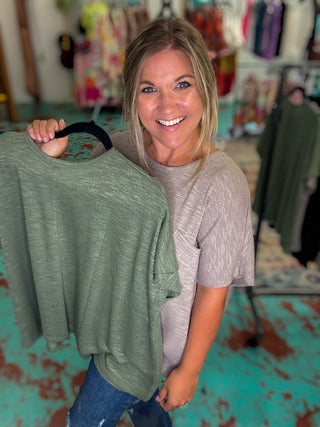 Oversized Slub Hacci Top (1X-3X)