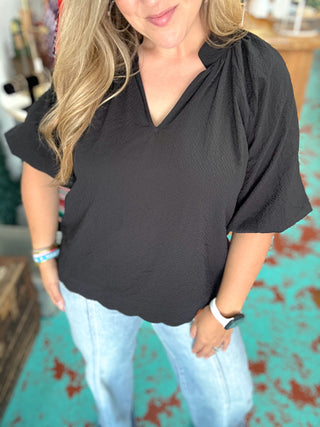 Elegant Puff Sleeve Top