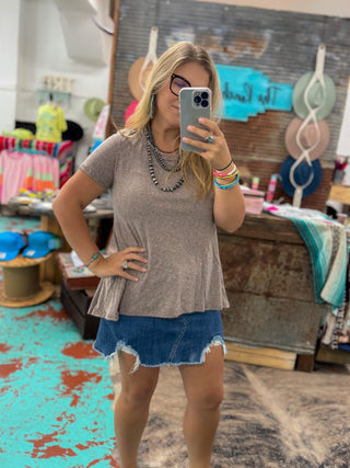 Taupe Simple Top