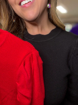 Scallop Edge Detail Rip Knit Top