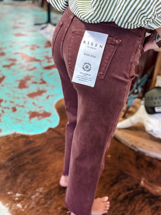 Mid Rise Ankle Wide Pants in Lurex Fabric