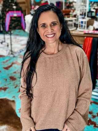 Taupe Sweater Top