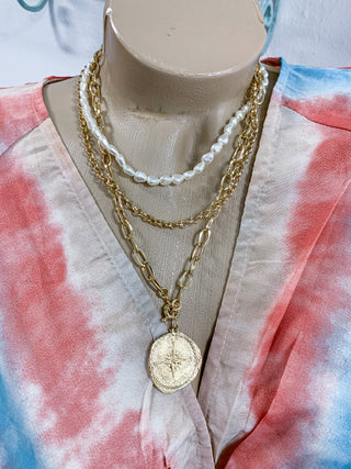 Tia Coin/Pearl Necklace