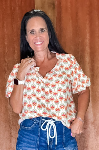 Geometric Printed Top