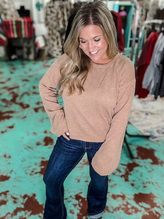 Taupe Sweater Top